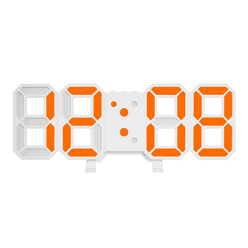 3D LED Wall Clock Modern Design Digital Table Clock Alarm Nightlight Saat Reloj De Pared Watch for Home Living Room Decoration