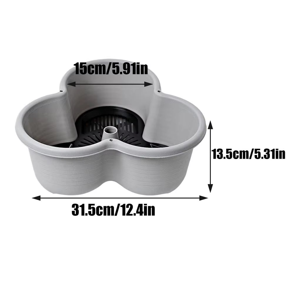 4 Tiers Stackable Garden Planter Tower for Vegetables Gardening Flower Pots Indoor Gardening System with Tray and Flexible Wheel