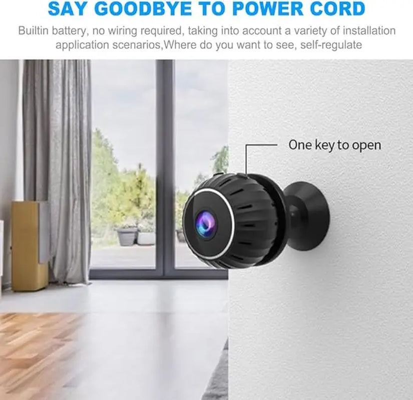 Mini Wifi Magnetic Camera, HD 1080P Video Recording Camera with Night Vision for Indoors, Office&Car Monitoring