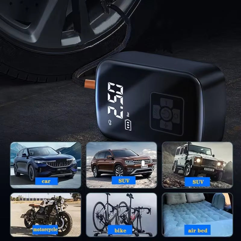 150PSI Wired/Wireless Car Air Compressor Electric Tire Inflator Pump for Motorcycle Boat AUTO Tyre Balls
