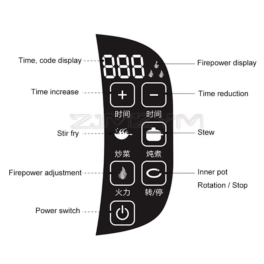 6L Multi Cooker Full Automatic Intelligent Cooker Stir Frying Cooking Machine Non-Stick Cooking Wok Pot Touch Panel Cooker Robot