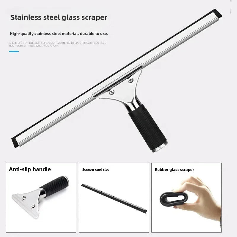 25/30/35/40Cm Glass Cleaning Squeegee Window Wiper Window Cleaning Tool Rubber Blade for Bathroom Shower Home Car Glass Cleaning