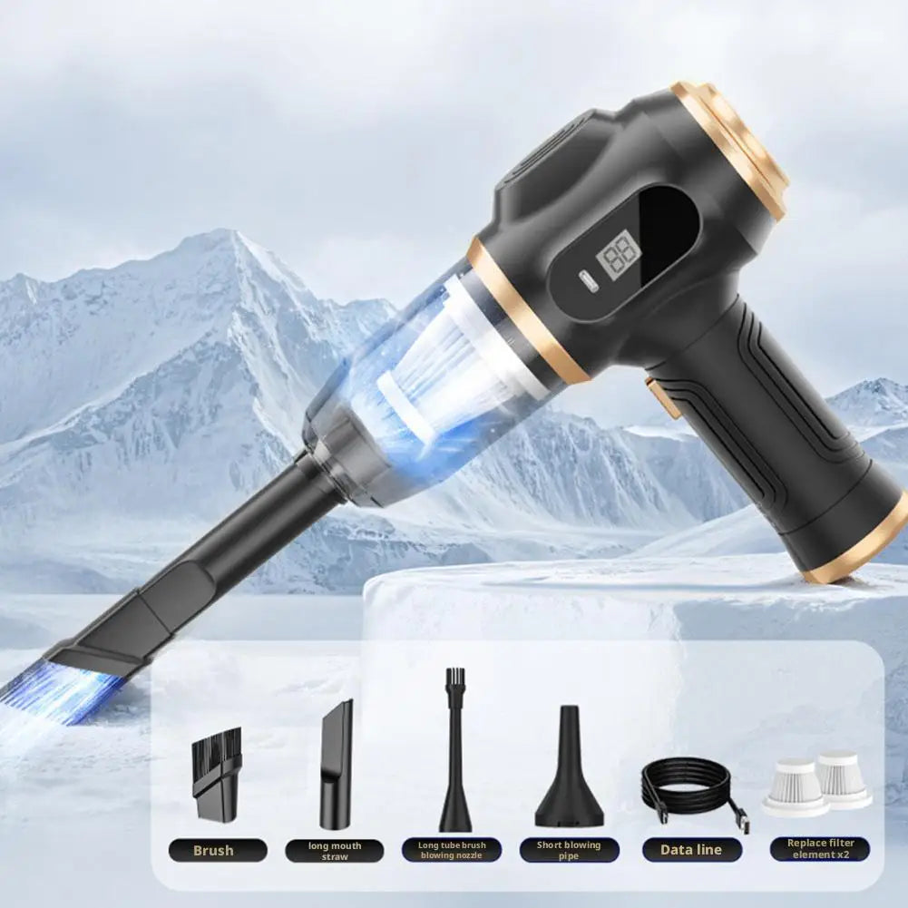 Car Vacuum Cleaner High Speed Handheld Fan Powerful 4 In1 Clean Machine Wireless Portable Vacuum Cleaner for Vehicle