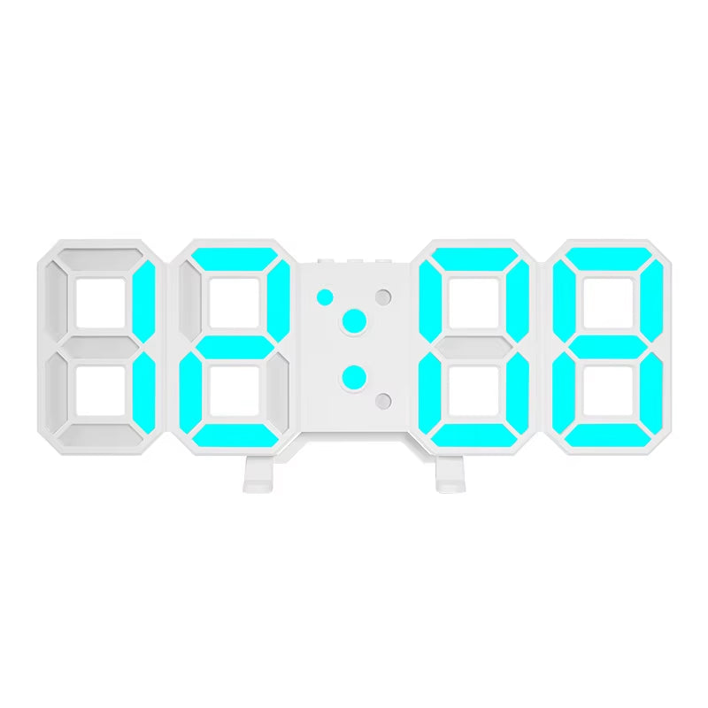 3D LED Wall Clock Modern Design Digital Table Clock Alarm Nightlight Saat Reloj De Pared Watch for Home Living Room Decoration