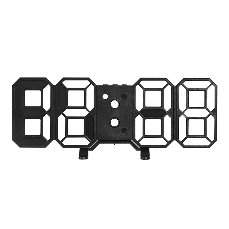 3D LED Wall Clock Modern Design Digital Table Clock Alarm Nightlight Saat Reloj De Pared Watch for Home Living Room Decoration